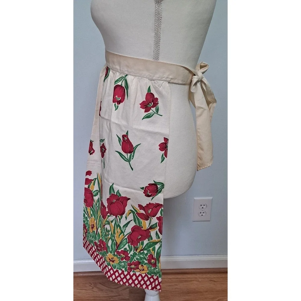 Vintage‎ Apron 1950's Style Half Apron Floral